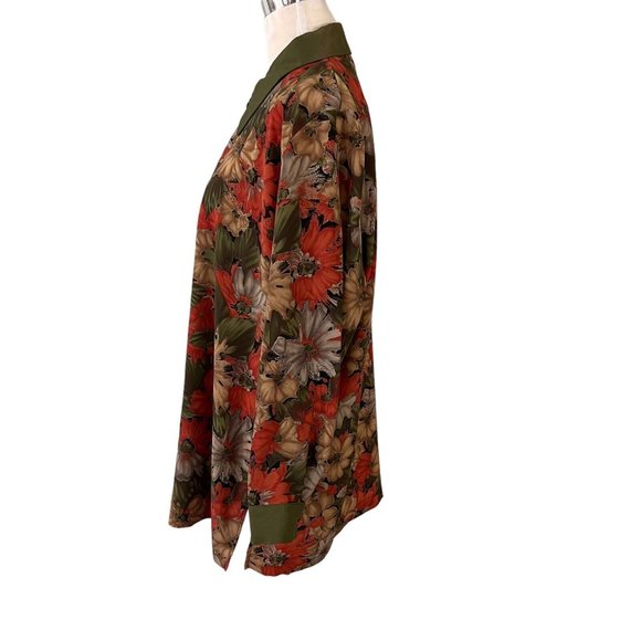 Michael Mims Kathy Cole Floral Tunic Blouse Top Size Large Vintage 1970s - Picture 5 of 8